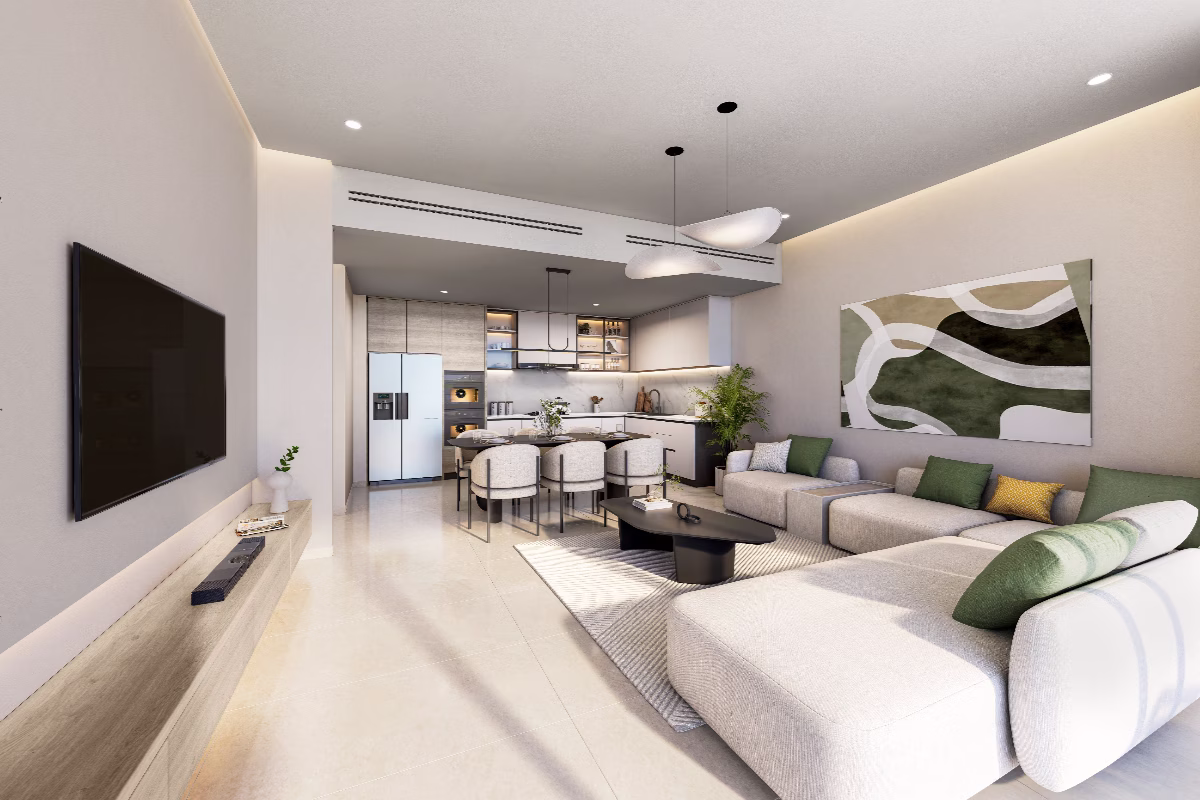 3BHK Living Dining Kitchen