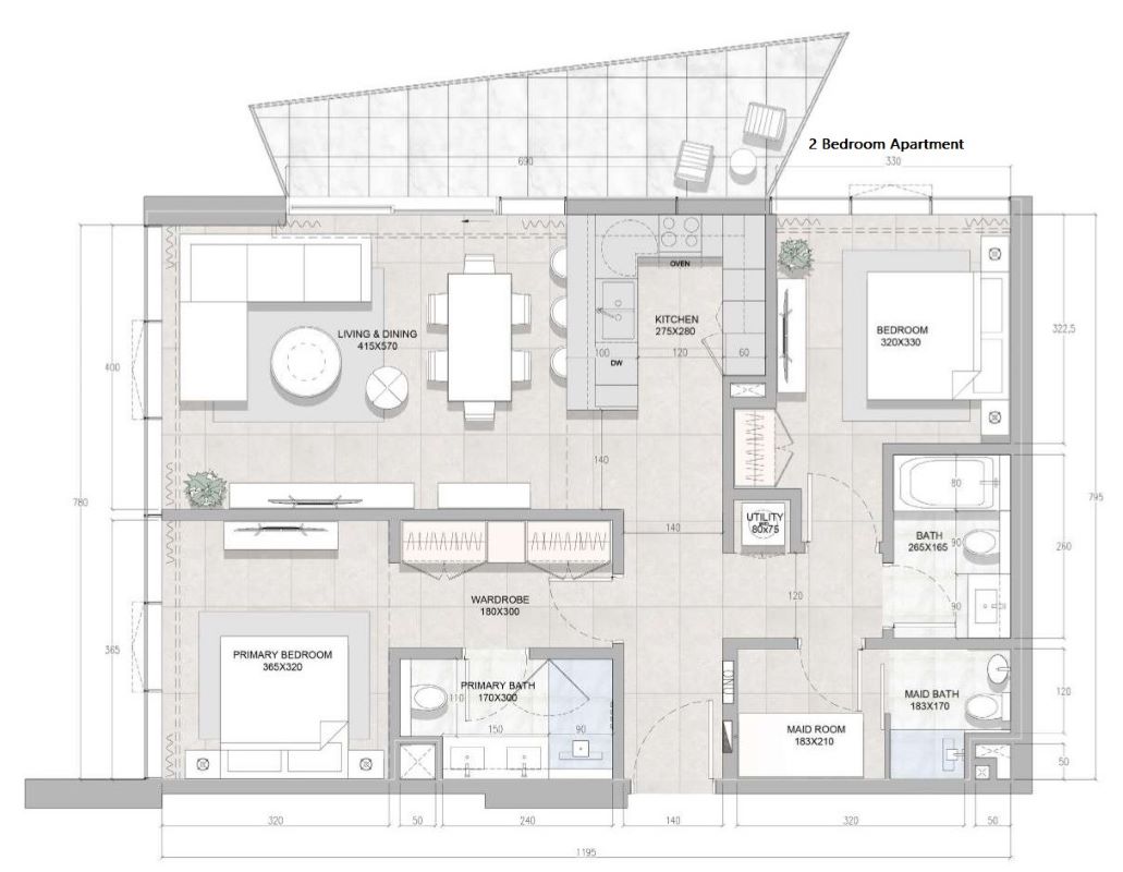 Solera 2BR Floor Plan