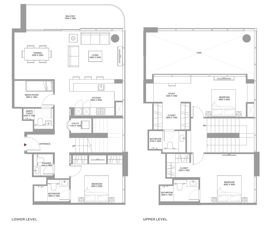Starline -3BR Duplex Floor Plan
