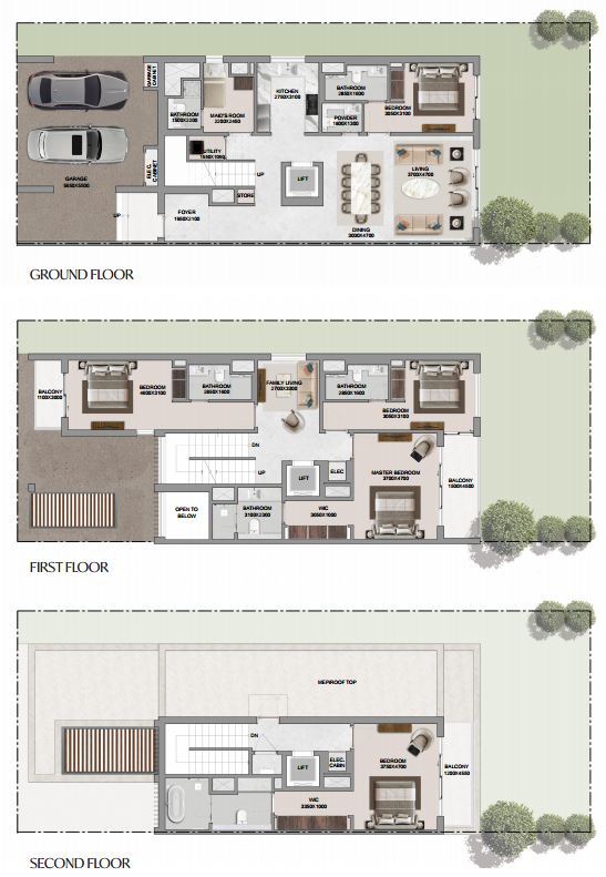 Sobha Sanctuary (The Brooks)-5BR Villa Floor Plan