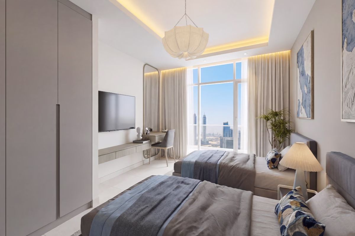 AMWAJ_3BR-Twin Bedroom