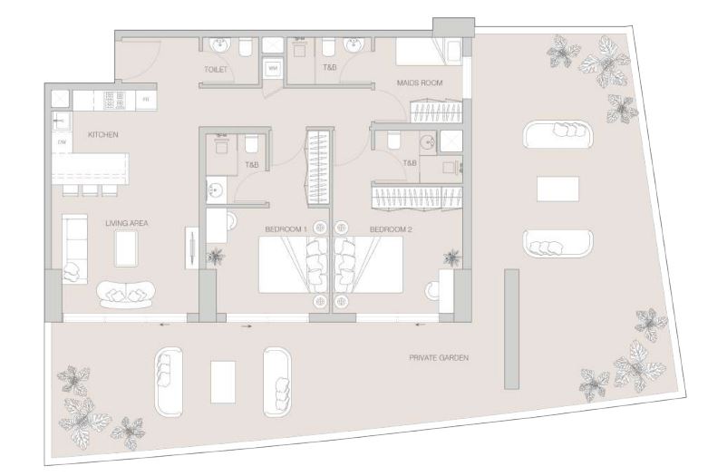 Winner Tower – 2BR Floor Plan